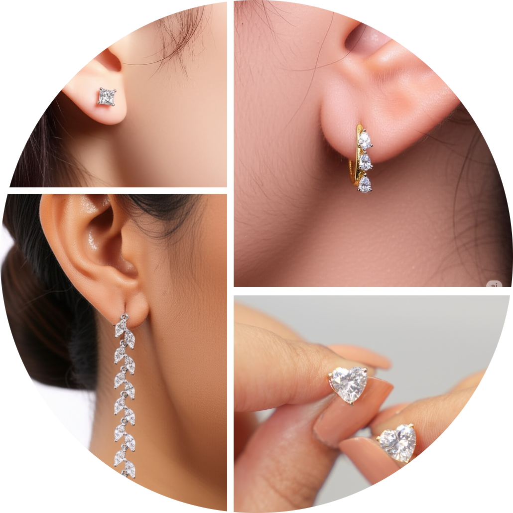 Silver Swarovski Earrings
