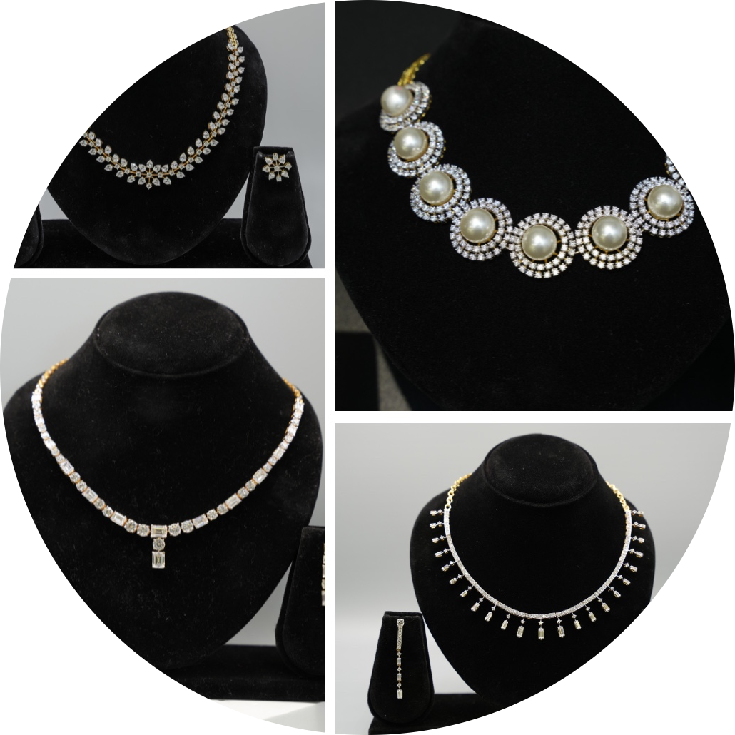 Silver Swarovski Necklace Sets