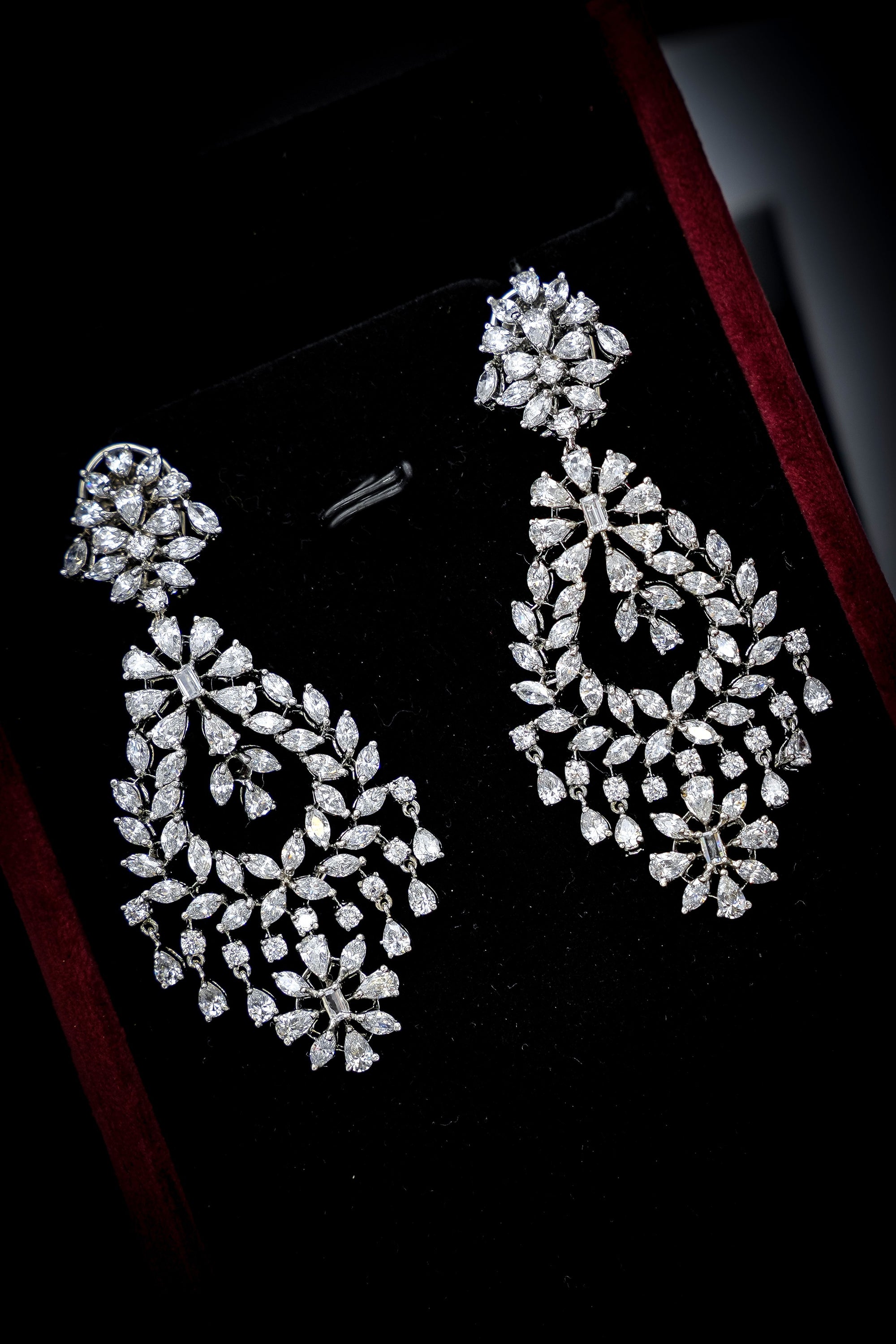 Silver Swarovski Statement Piece Earrings