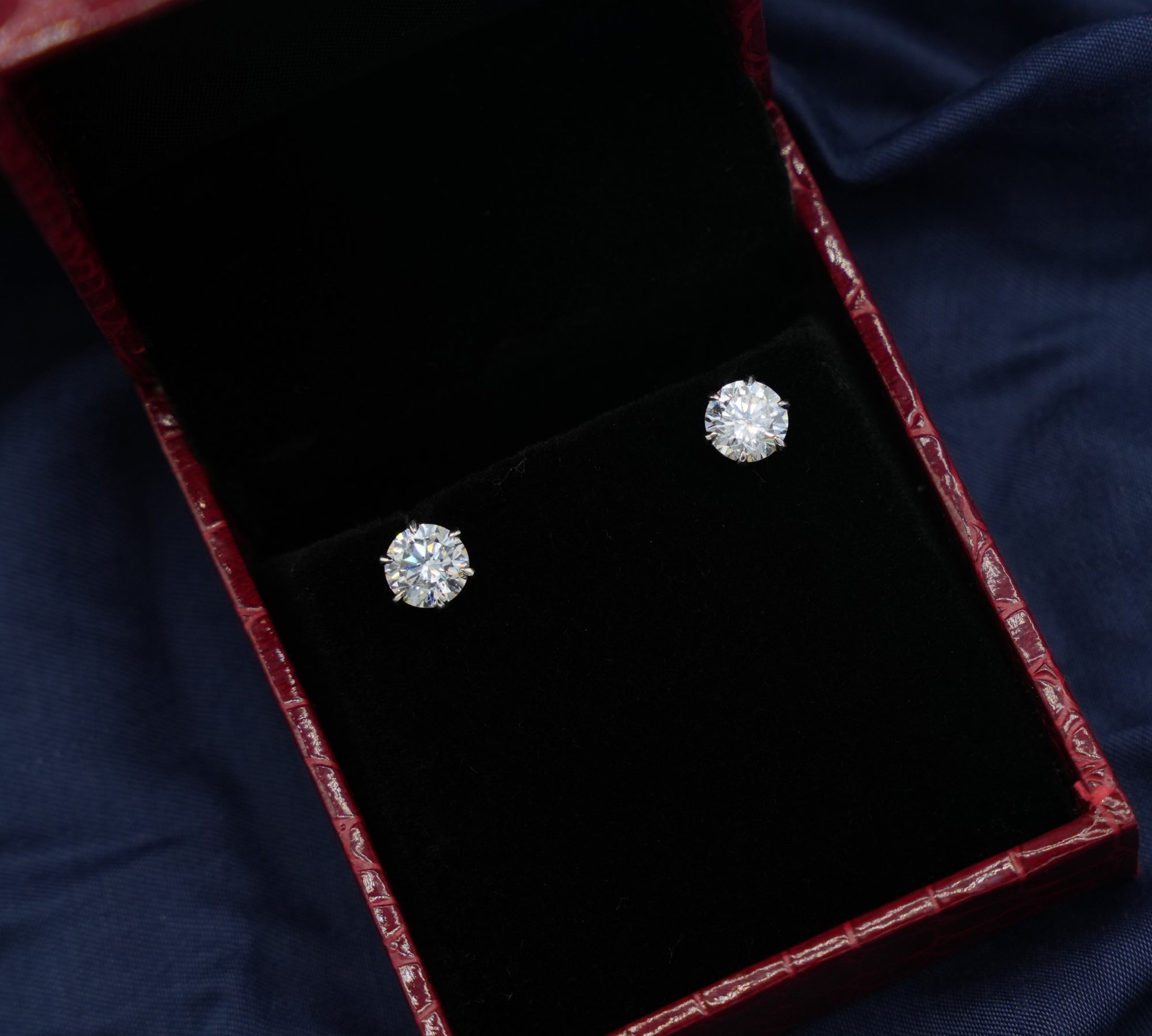 Silver Swarovski 1.25ct Round Studs