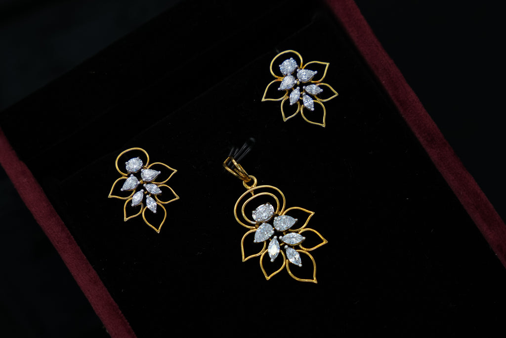 Silver Swarovski Pendant Set