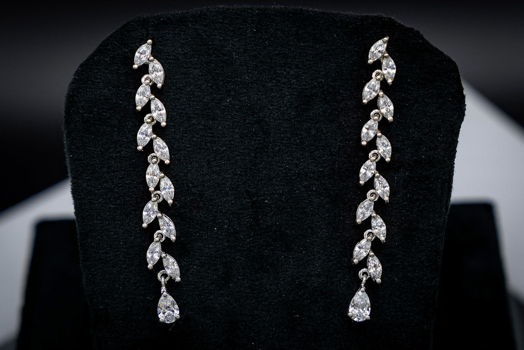Silver Swarovski Long Earring