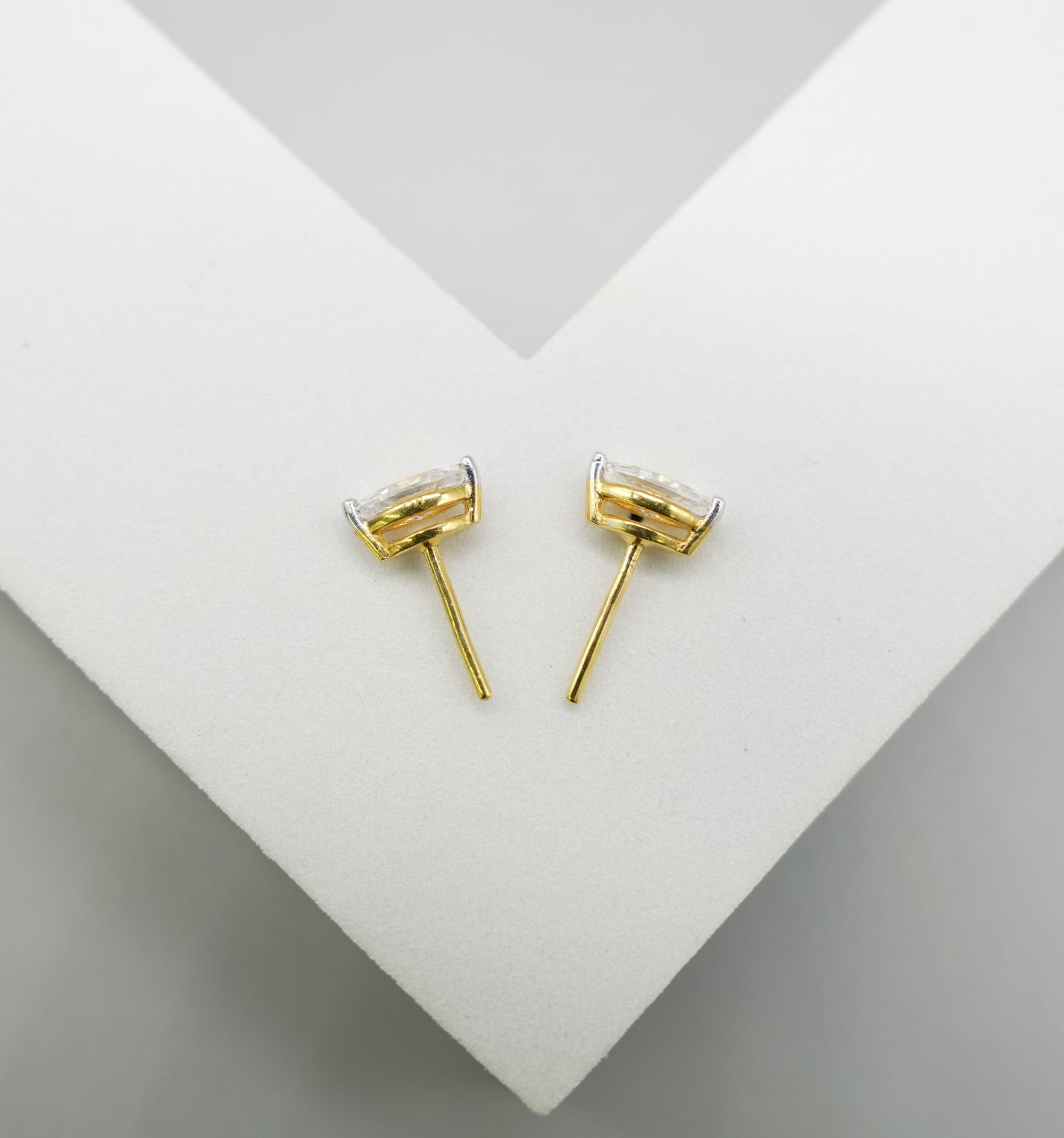 Silver Swarovski 0.5ct Marquise Studs