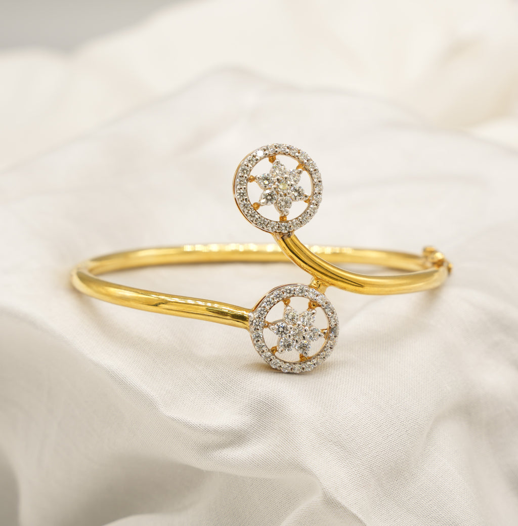 Silver Swarovski Flower Bracelet