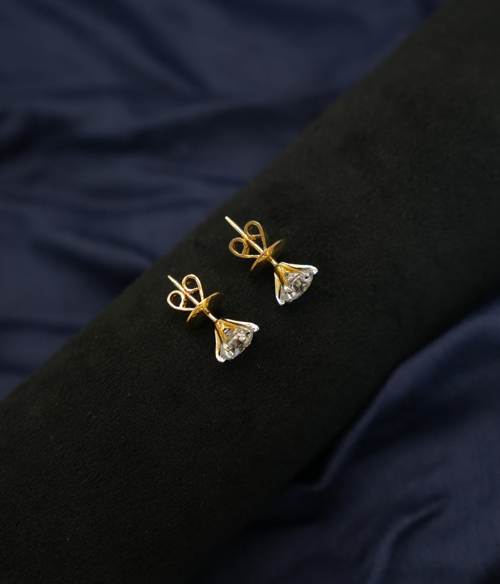 Silver Swarovski 2ct Round Studs