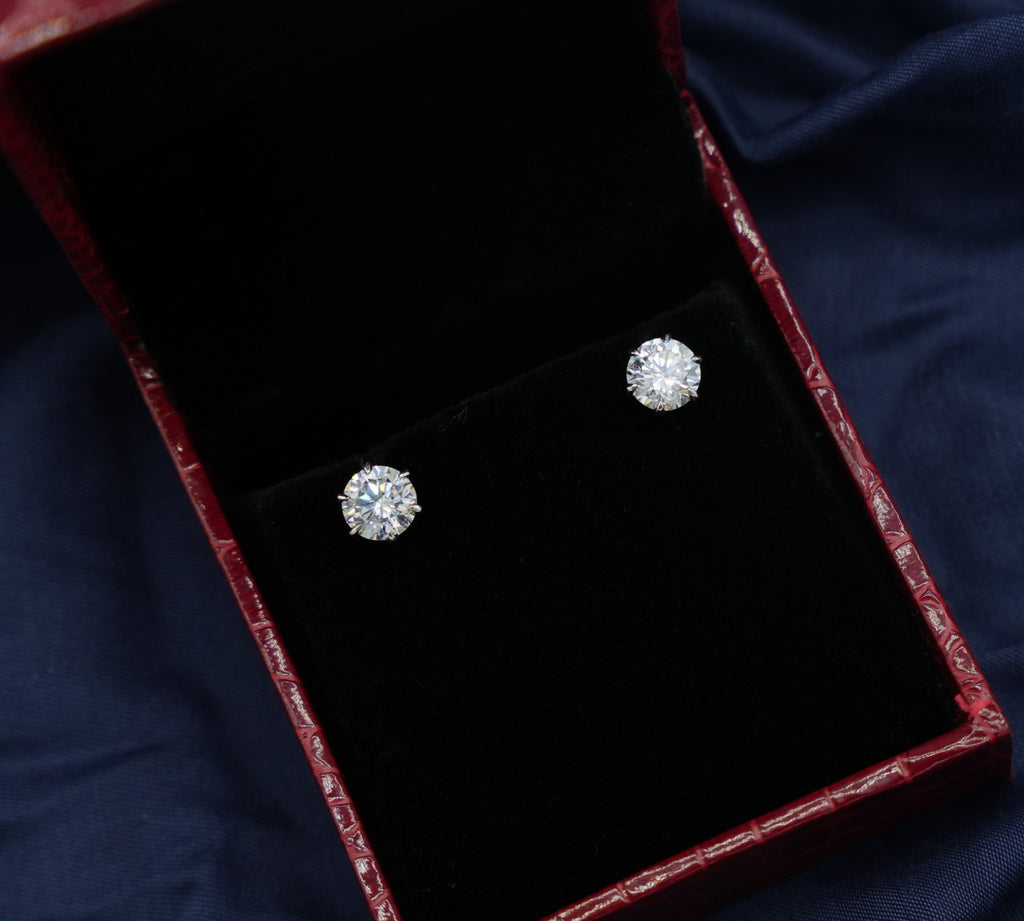 Silver Swarovski 1.25ct Round Studs