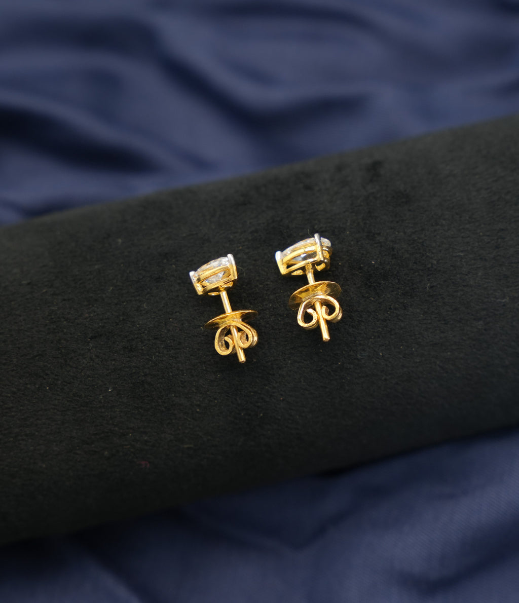 Silver Swarovski 1ct Pear Studs