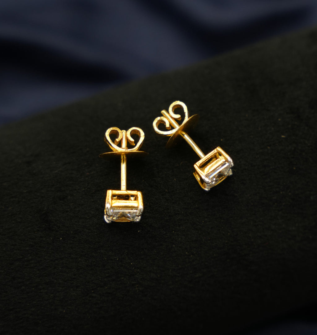 Silver Swarovski 0.75ct Princess Cut Studs