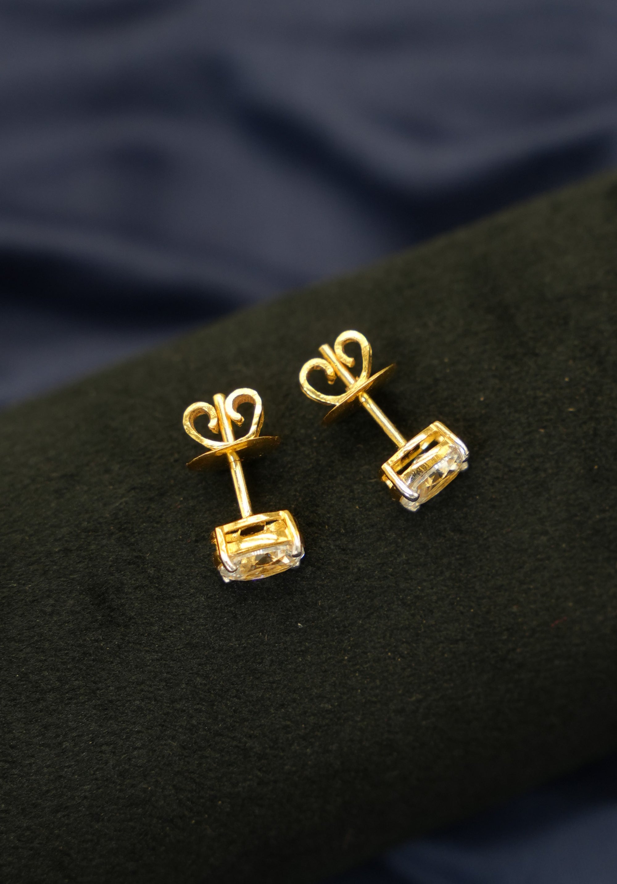 Silver Swarovski 1ct Oval Studs