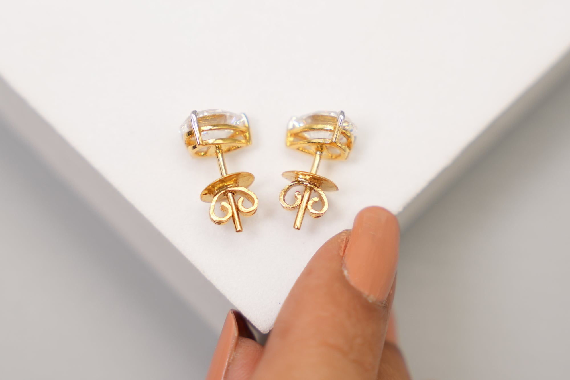 Silver Swarovski 1.25ct Pear Studs