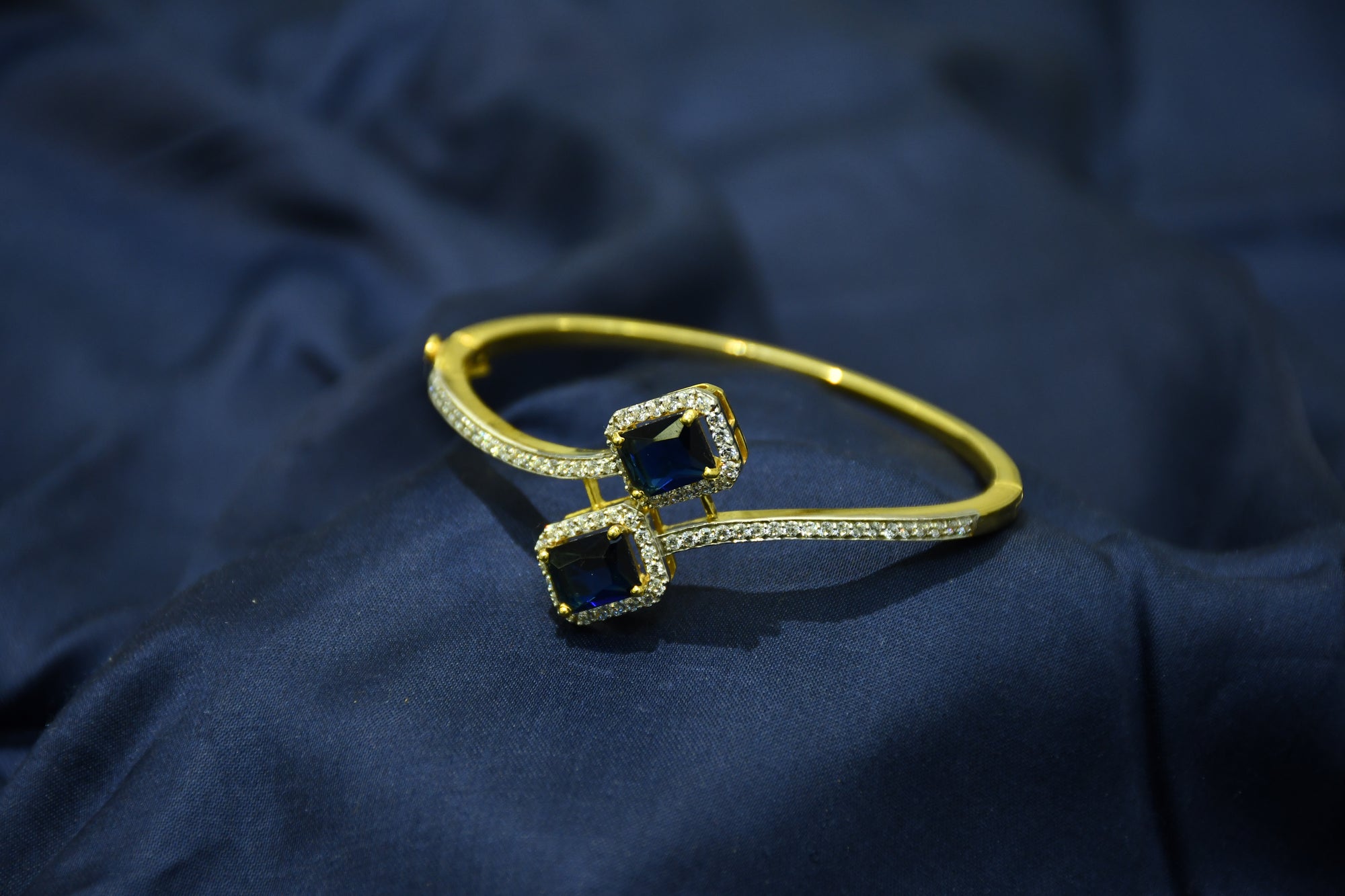 Silver Swarovski Blue Sapphire Bracelet