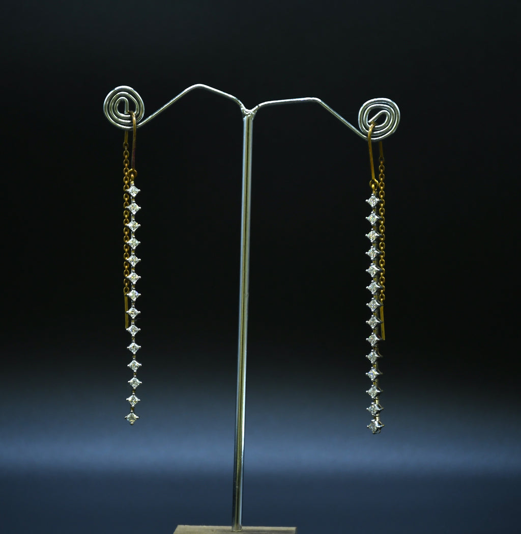 Silver Swarovski Long Earrings