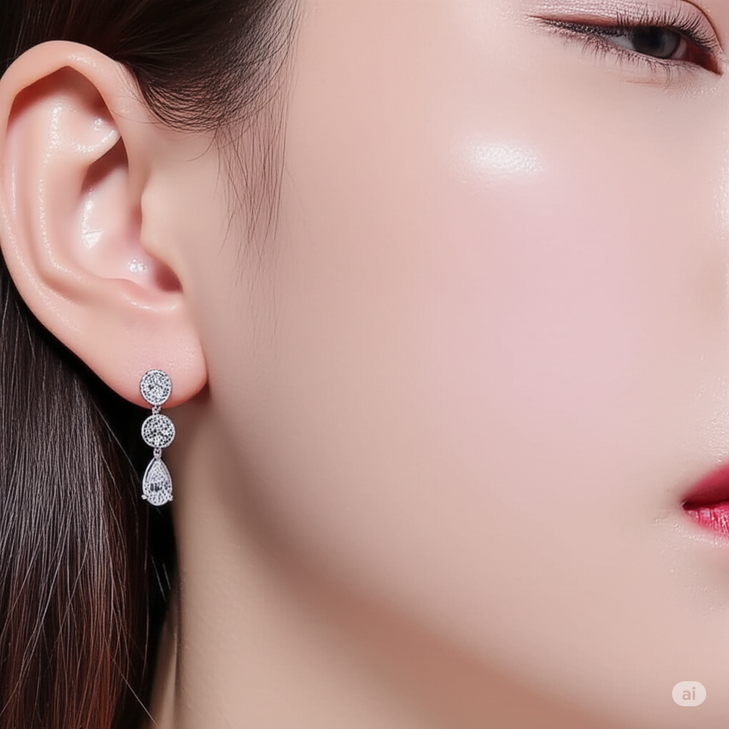 Silver Swarovski Earrings