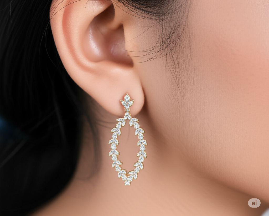 Silver Swarovski Earrings