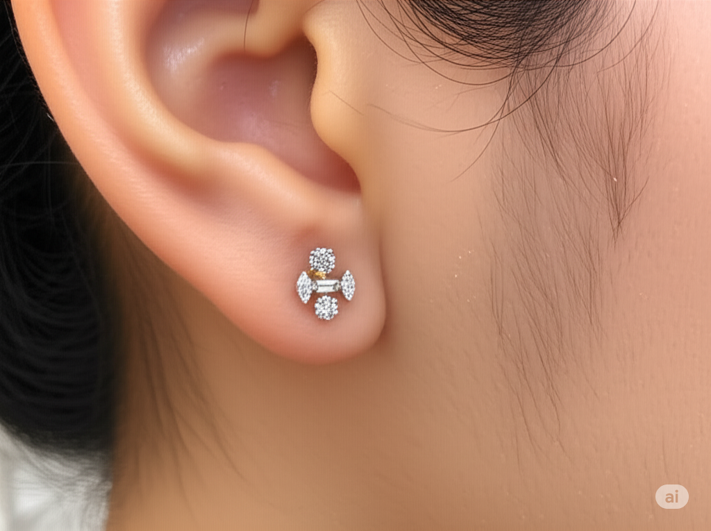 Silver Swarovski Earrings