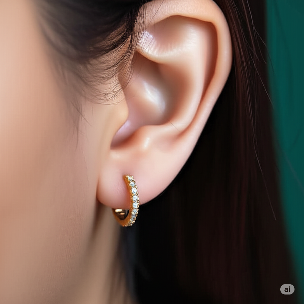 Silver Swarovski Round Baali