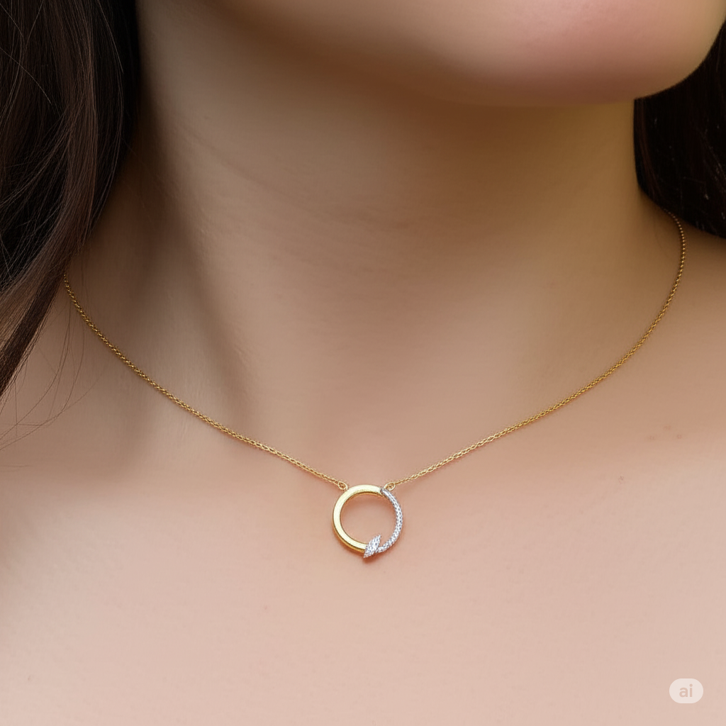 Silver Swarovski Round Pendant