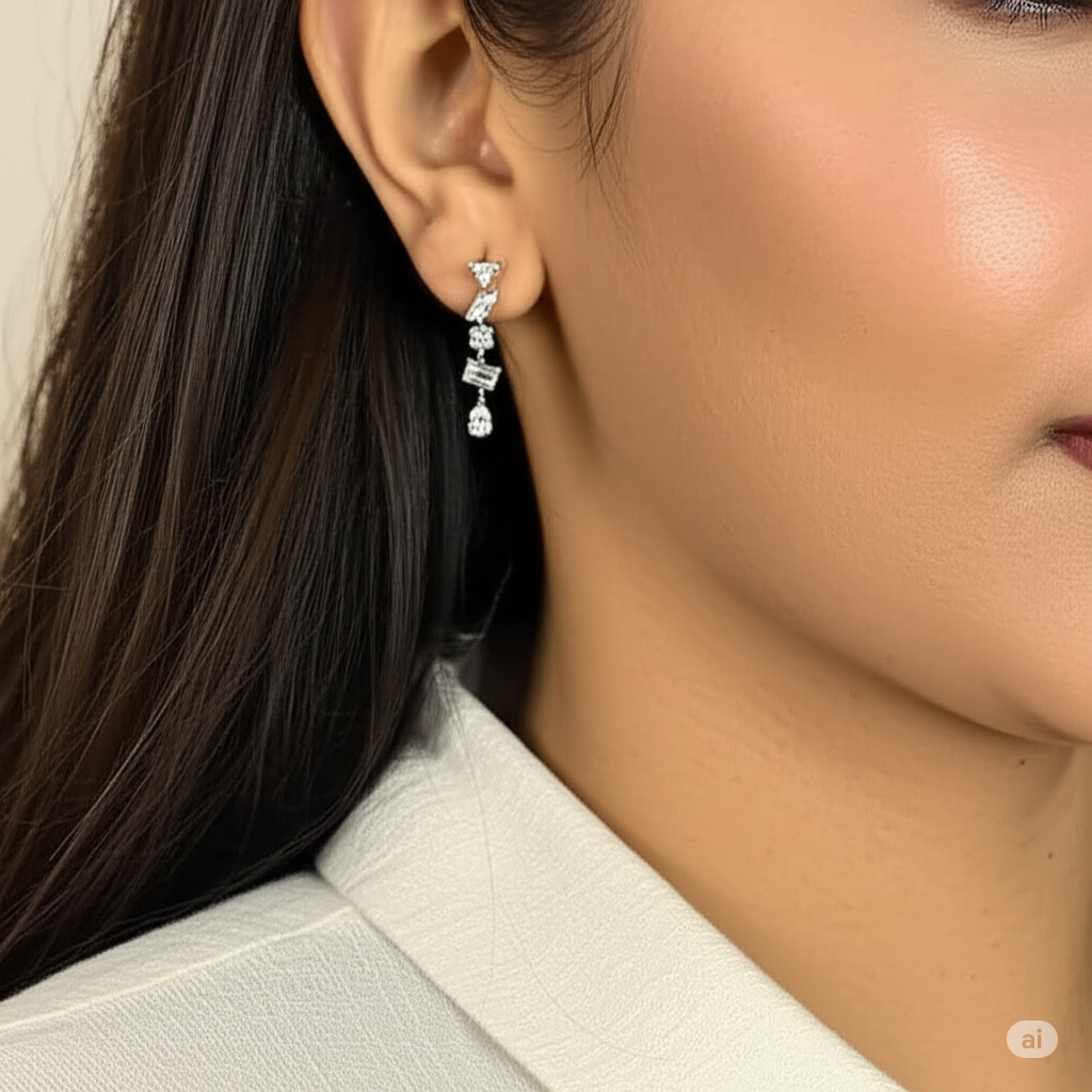 Silver Swarovski Earrings