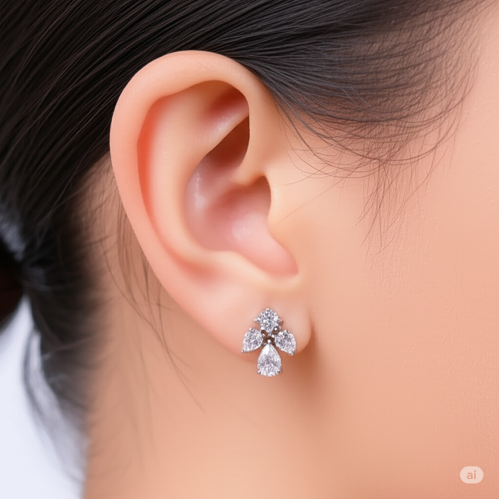 Silver Swarovski Earrings